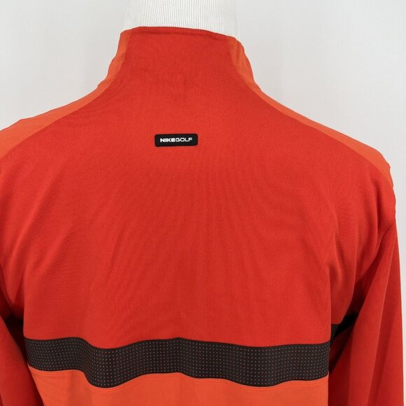 Nike Golf Tour Performance Dri-Fit Orange Men's Pullover Jacket M Medium - Picture 7 of 10
